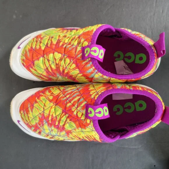 Nike ACG Moc 3.O Sneakers Mens Size 8 Tie Die Slip Ons Neon Athletic CW2463-300 - Picture 7 of 11